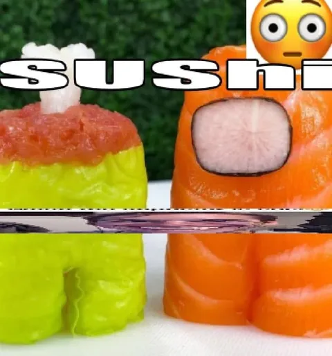 Sushi Characters Looking Shocked
