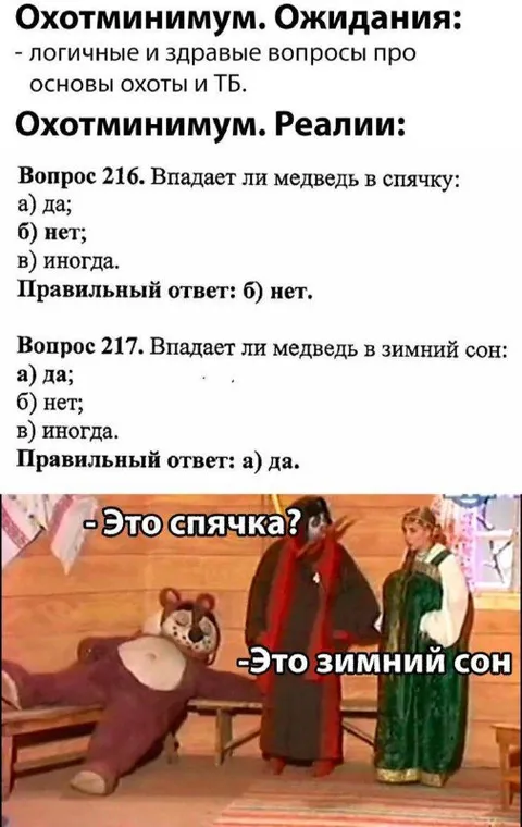 Охотминимум: спячка или зимний сон