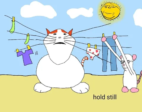 Hold Still Cat Laundry