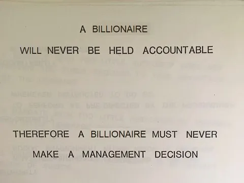 Billionaire Management Decision
