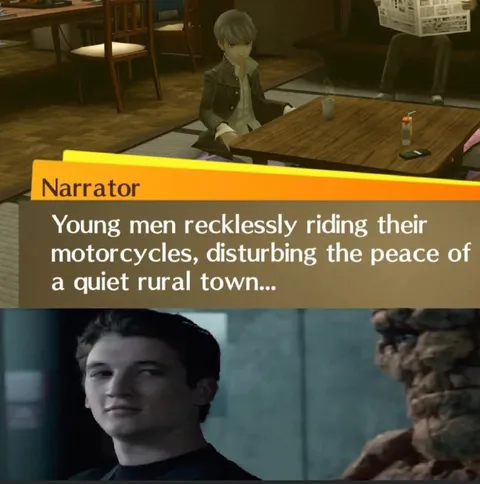 Young Men Recklessly Riding Motorcycles