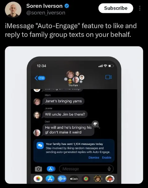 iMessage Auto-Engage Family Group Chat