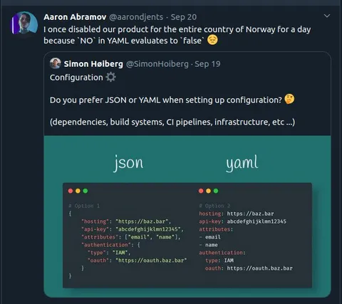 YAML Accidentally Disables Norway
