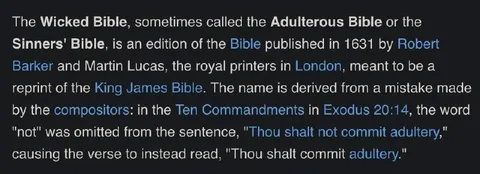 The Wicked Bible Mistake