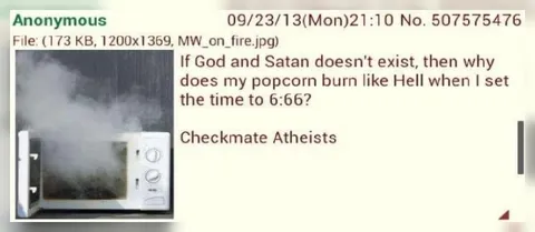 Microwave Checkmate Atheists