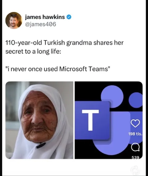 Turkish Grandma Avoids Microsoft Teams