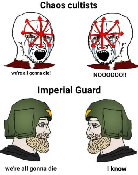Chaos Cultists vs Imperial Guard