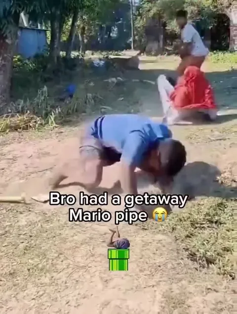 Bro escaped through a Mario pipe