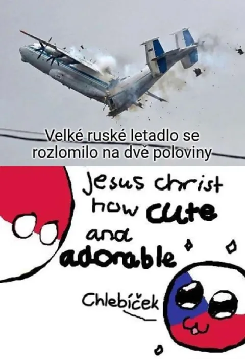 Velké ruské letadlo se rozlomilo