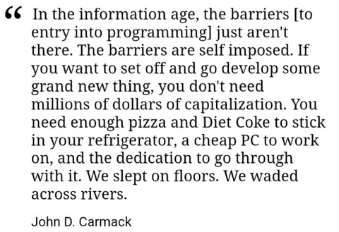 Programming Barriers Are Self-Imposed