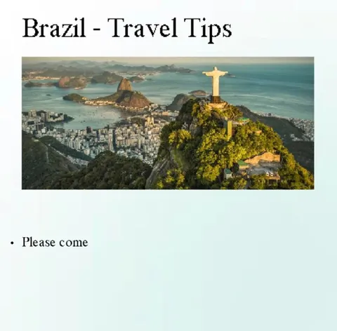 Brazil Travel Tips Please Come