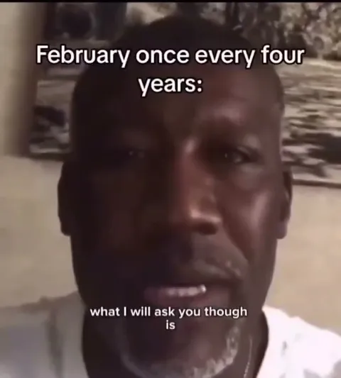 February Once Every Four Years