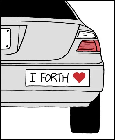 I FORTH Heart Car Sticker