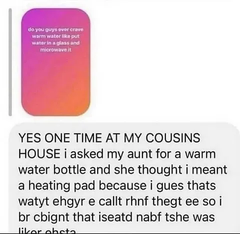Warm Water Misunderstanding