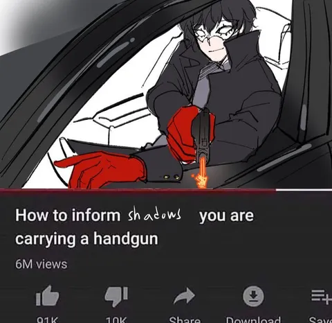 Inform Shadows About a Handgun