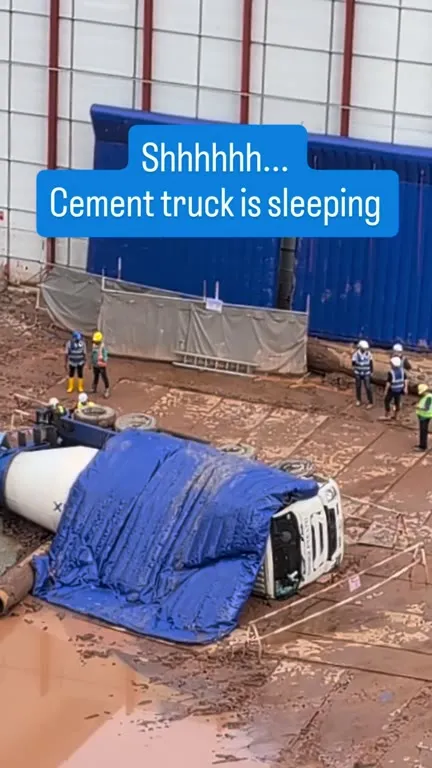 Cement Truck Is Sleeping