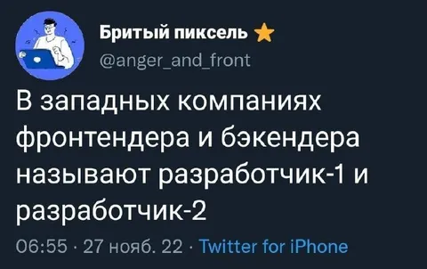 Фронтендер и бэкендер разработчик-1 и разработчик-2
