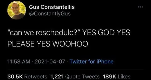 Rescheduling Is a Blessing