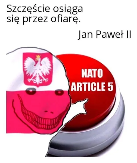 Szczęście przez ofiarę NATO