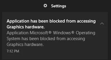 Application Blocked Notification