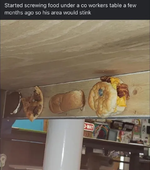 Food Under the Coworker’s Table