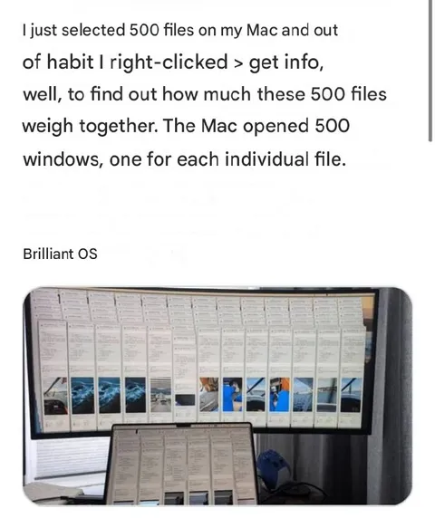 Mac Opens 500 Windows