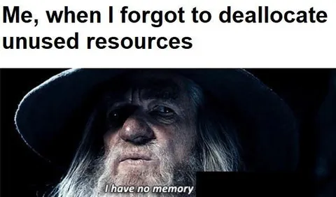 Forgot to Deallocate Resources