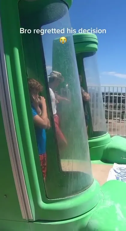 Bro Regretted the Waterslide
