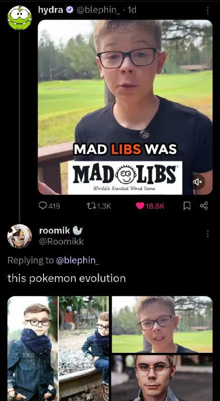Mad Libs Pokémon Evolution