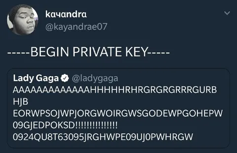Lady Gaga Private Key Scream