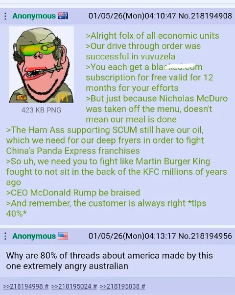 Angry Australian Greentext