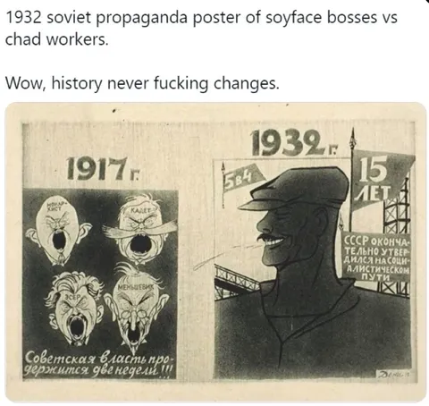 Soviet Soyface Bosses vs Chad Workers