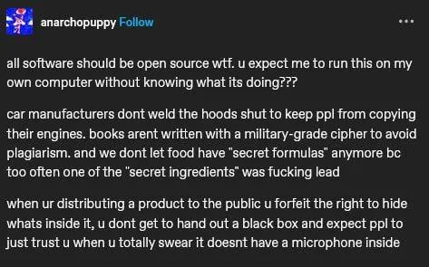 Secret Ingredients and Open Source