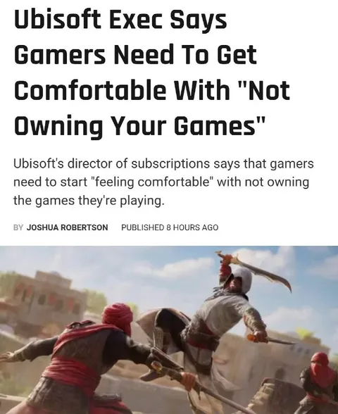 Ubisoft Says Gamers Should Rent Games
