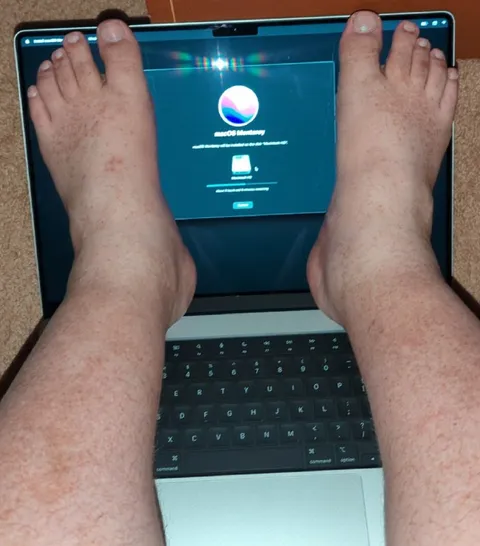 Feet Installing macOS Monterey