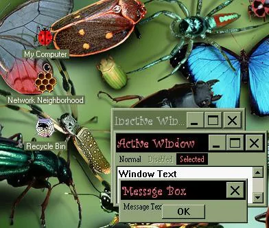 Windows 95 Bugs Theme Desktop