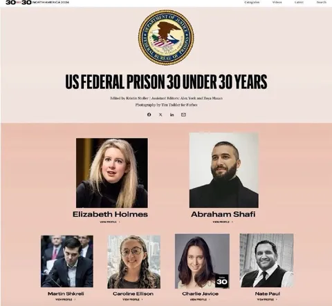 US Federal Prison 30 Under 30