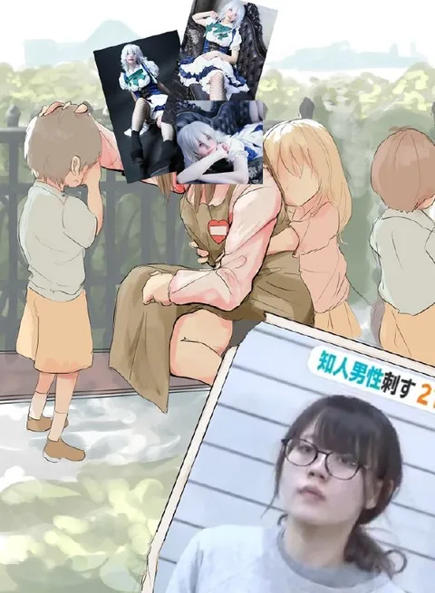 熟女男を刺す2コラージュ