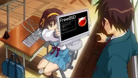 Anime Girl Presents FreeBSD