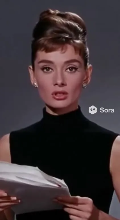Одри Хепбёрн зачитывает заявление