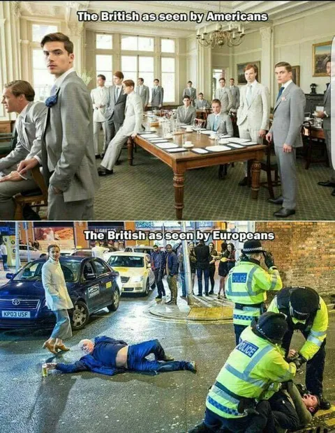 British Seen by Americans and Europeans