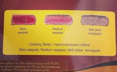 Стейк молодцом и медиумом