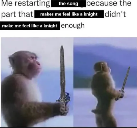 Monkey Feels Like a Knight