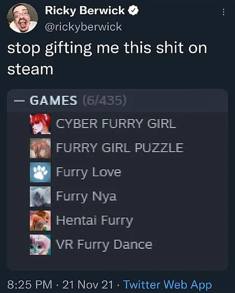 Stop Gifting Me Furry Games