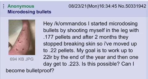 Microdosing Bullets to Become Bulletproof