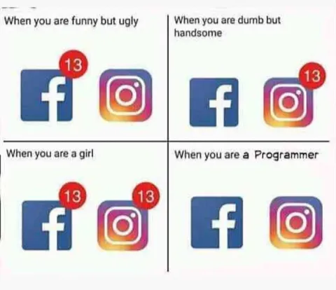 Funny Ugly Programmer Social Media Meme