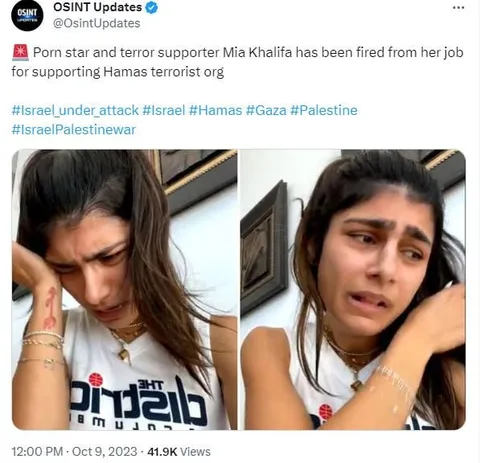 Mia Khalifa Fired Reaction