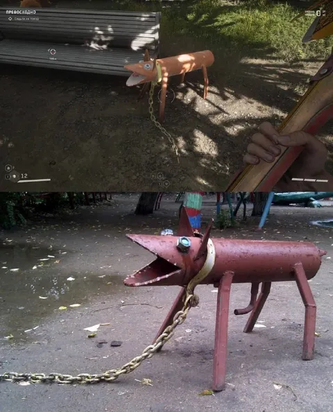 Собака с детской площадки