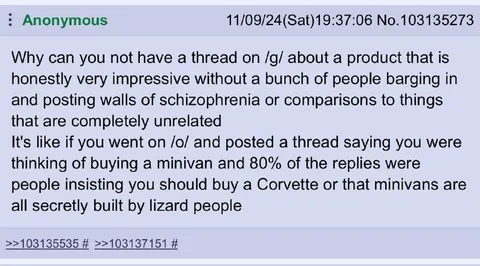 Minivan Thread Gets Hijacked