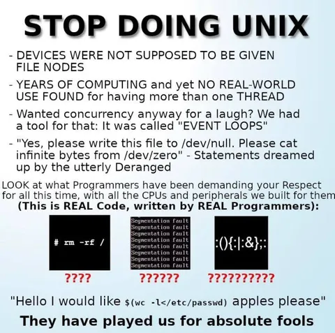 Stop Doing Unix Programming
